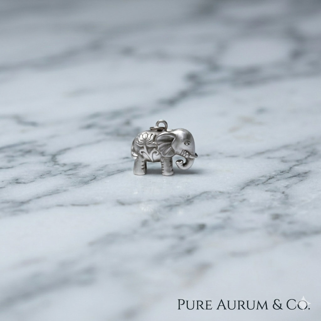 Elephant Charm Pendant — 925 Sterling Silver