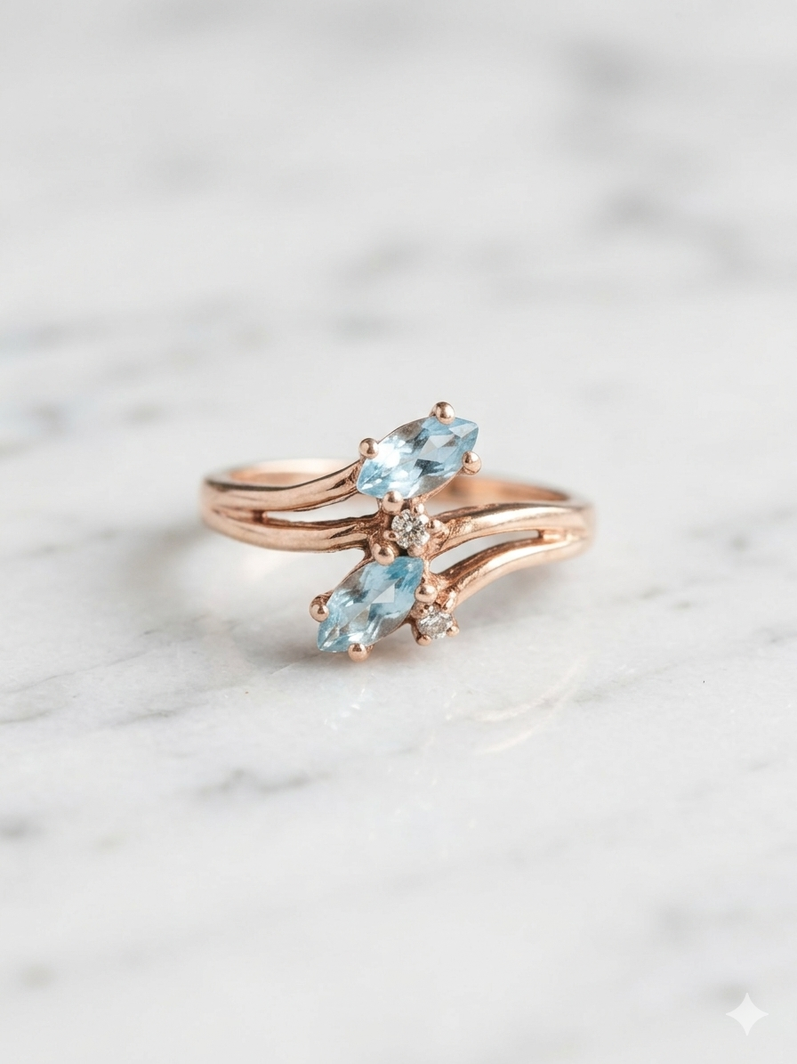 10k “Toi et Moi” (You and Me) Bypass ring