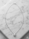 Pendentif solitaire taille brillant en argent sterling