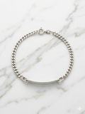 Sterling Silver Cuban Curb ID Bracelet