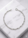 925 Sterling Silver Italian Singapore Chain Bracelet
