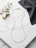 925 Sterling Silver Box Chain Necklace 17.5"