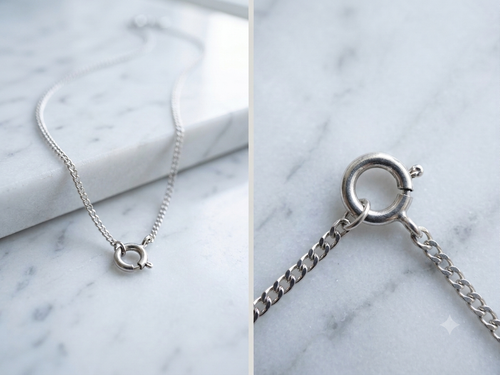 925 Sterling Silver Curb Chain Necklace 16"