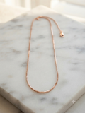 Yellow Gold Box Chain Necklace | 10K Gold | 18"