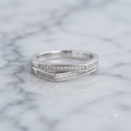 Double Band CZ Ring in Sterling Silver