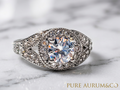 Vintage Pavé Dome CZ Ring