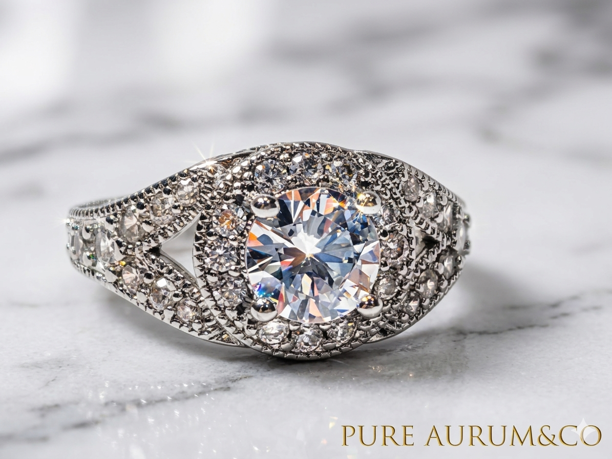 Vintage Pavé Dome CZ Ring