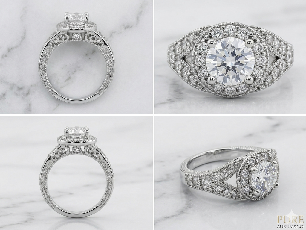 Vintage Pavé Dome CZ Ring