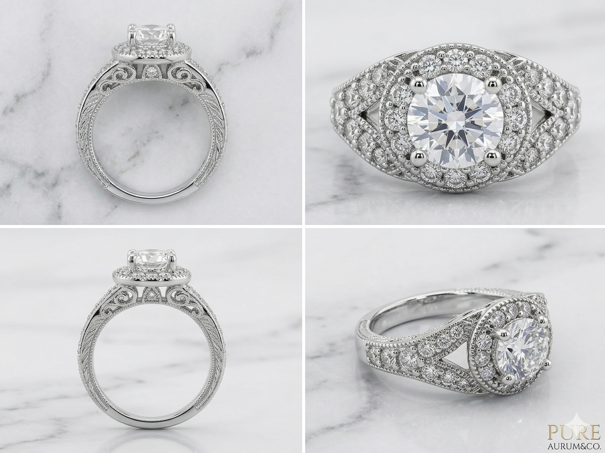 Vintage Pavé Dome CZ Ring