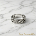 Floral Vine Engraved Band Ring