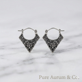 Bali Floral Filigree Hoop Earrings