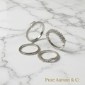 Juego de anillos apilables de 4 | Plata de ley S925