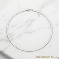 Collar de cadena de espiga plana de plata de ley — 18"