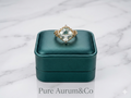 Bague en filigrane d'améthyste verte en or 10 carats