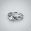 Anillo de plata esterlina con circonitas y filigrana